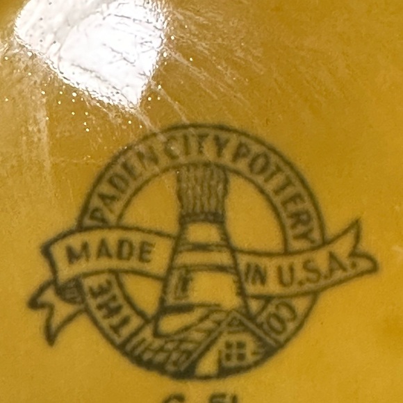 Vintage Paden City Pottery Minion Mandarín Yellow  1950s Set of 4 Cereal Bowls - Picture 9 of 9